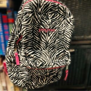 Jansport Zebra and Hot Pink Backpack